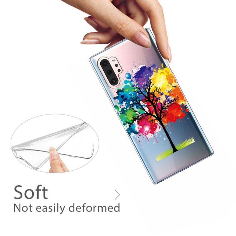 Cover for Samsung Galaxy Note 10 Plus Gennemsigtigt Akvareltræ