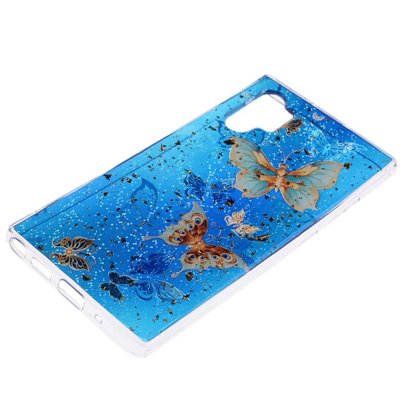 Cover for Samsung Galaxy Note 10 Plus Sommerfugle Og Glitter