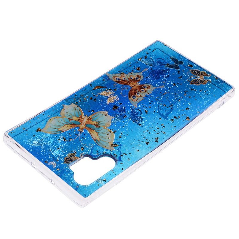 Cover for Samsung Galaxy Note 10 Plus Sommerfugle Og Glitter