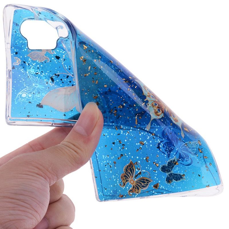 Cover for Samsung Galaxy Note 10 Plus Sommerfugle Og Glitter