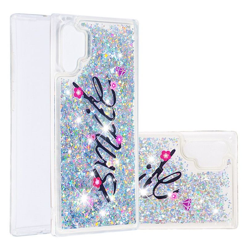 Cover Samsung Galaxy Note 10 Plus Smile Glitter