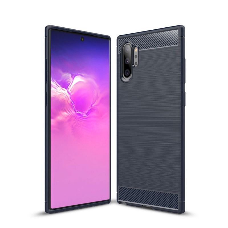 Cover Samsung Galaxy Note 10 Plus Sort Børstet Kulfiber