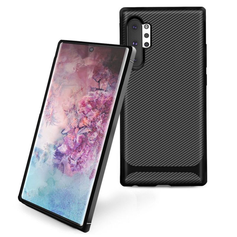 Cover Samsung Galaxy Note 10 Plus Sort Kulfiber Twill