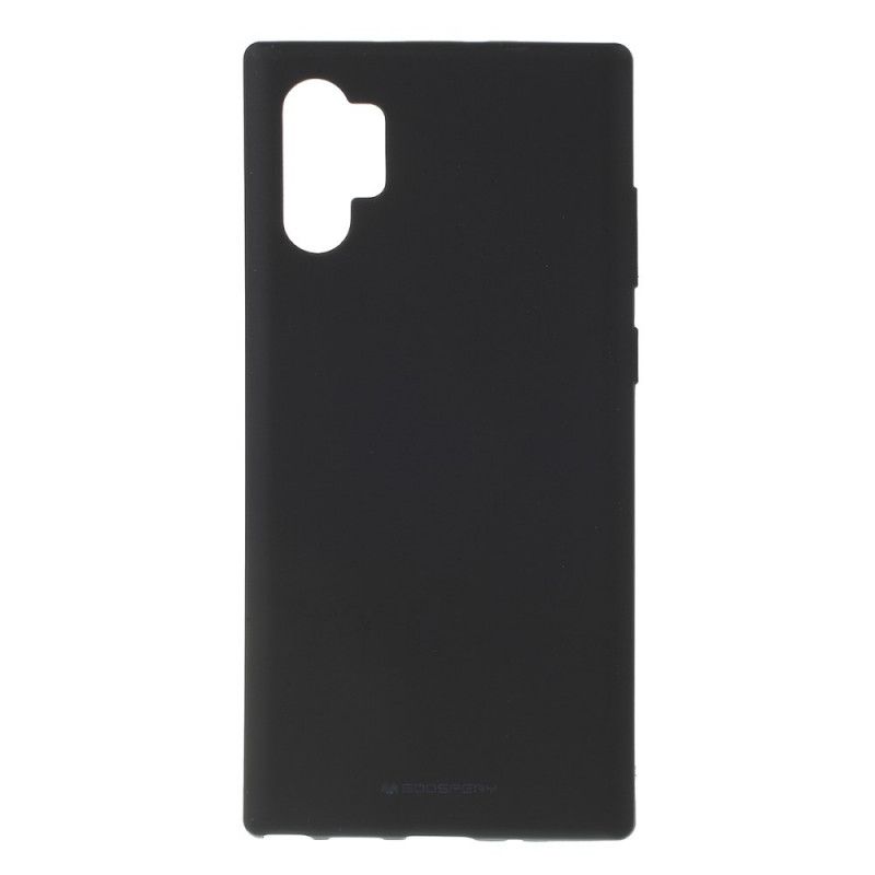 Cover Samsung Galaxy Note 10 Plus Sort Mat Kviksølv Original