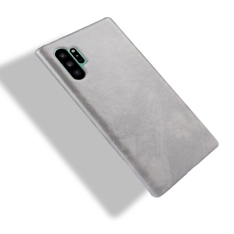 Cover Samsung Galaxy Note 10 Plus Sort Mobilcover Klassisk Lychee-Lædereffekt