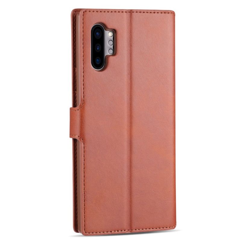 Flip Cover Læder for Samsung Galaxy Note 10 Plus Sort Retro Azns