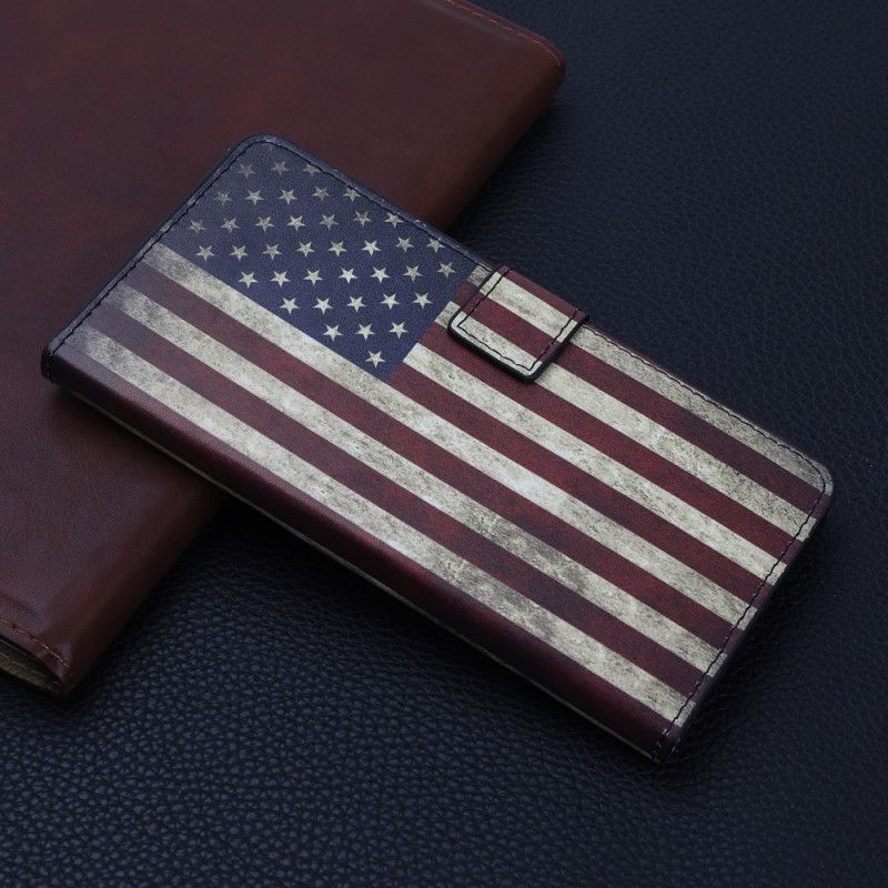 Flip Cover Læder Samsung Galaxy Note 10 Plus Amerikansk Flag Beskyttelse