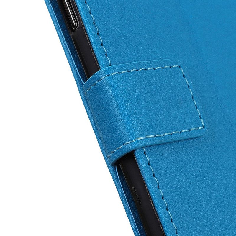 Flip Cover Læder Samsung Galaxy Note 10 Plus Sort Bageste Lukning Af Læder