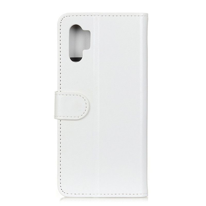 Flip Cover Læder Samsung Galaxy Note 10 Plus Sort Blank Imiteret Læder Beskyttelse