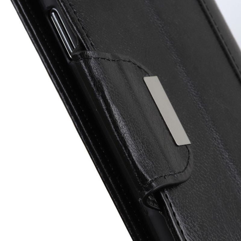 Flip Cover Læder Samsung Galaxy Note 10 Plus Sort Kunstlæder Elegance Lukning Original