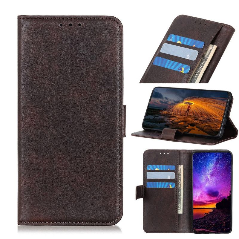 Flip Cover Samsung Galaxy Note 10 Plus Kaffe Stil Med Lædereffekt