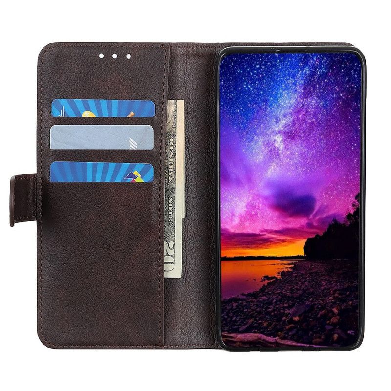 Flip Cover Samsung Galaxy Note 10 Plus Kaffe Stil Med Lædereffekt