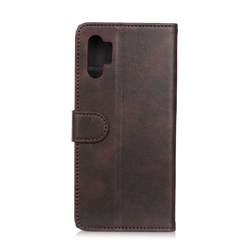 Flip Cover Samsung Galaxy Note 10 Plus Kaffe Stil Med Lædereffekt