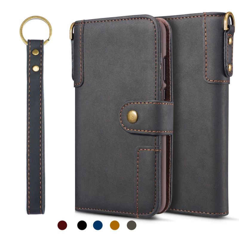 Flip Cover Samsung Galaxy Note 10 Plus Rød Mobilcover Vintage Premium Tegnebog