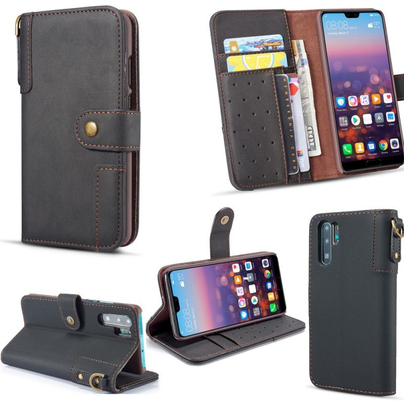 Flip Cover Samsung Galaxy Note 10 Plus Rød Mobilcover Vintage Premium Tegnebog