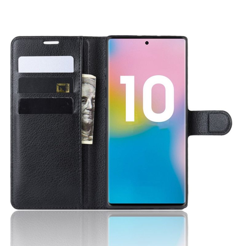 Flip Cover Samsung Galaxy Note 10 Plus Sort Klassiske Farver