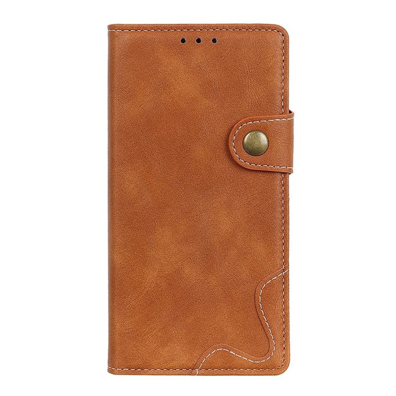 Flip Cover Samsung Galaxy Note 10 Plus Sort Mobilcover Kunstnerisk Knap Og Søm