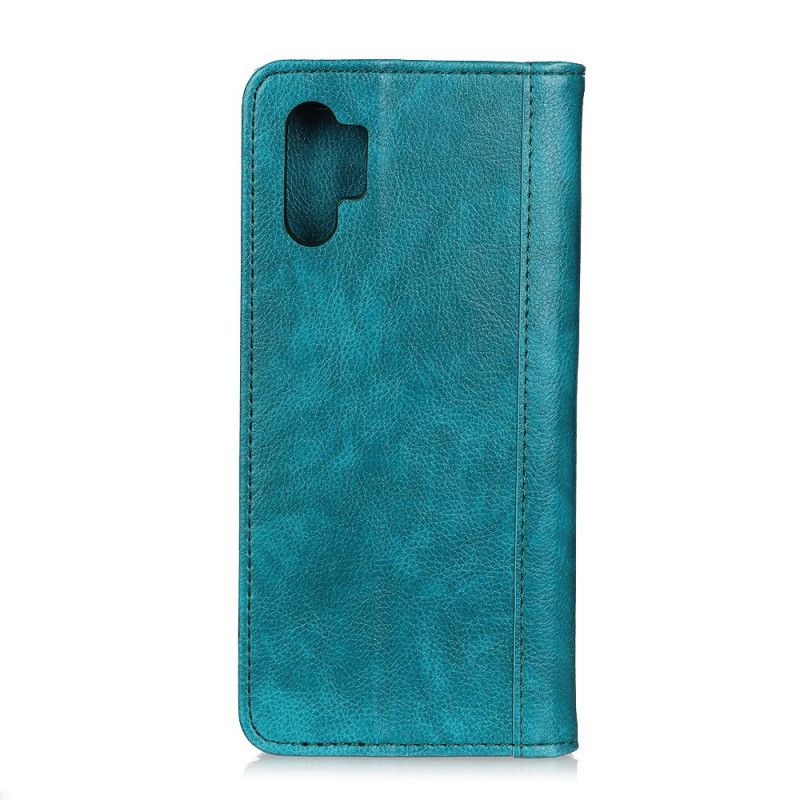 Læder Cover Samsung Galaxy Note 10 Plus Sort Elegant Split Lychee Læder Beskyttelse