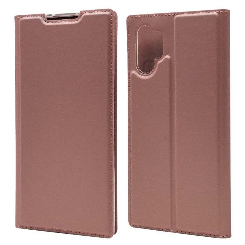 Læder Cover Samsung Galaxy Note 10 Plus Sort Mobilcover Magnetisk Lås