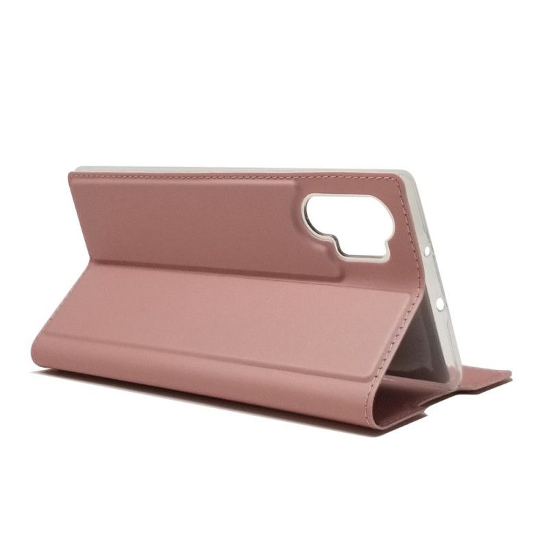 Læder Cover Samsung Galaxy Note 10 Plus Sort Mobilcover Magnetisk Lås