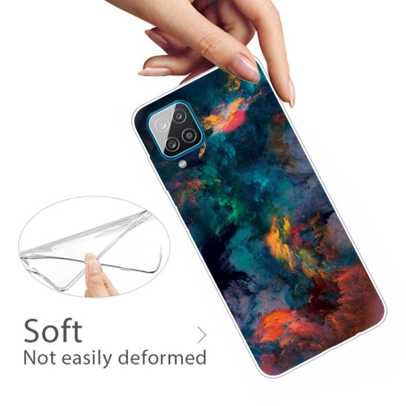 Cover for Samsung Galaxy A12 Farvede Skyer