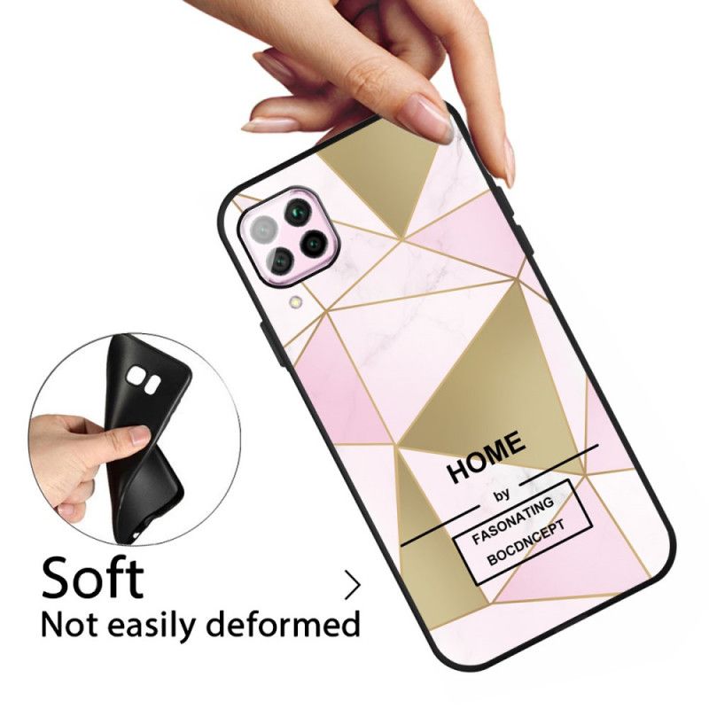 Cover for Samsung Galaxy A12 Hvid Stiliseret Marmor