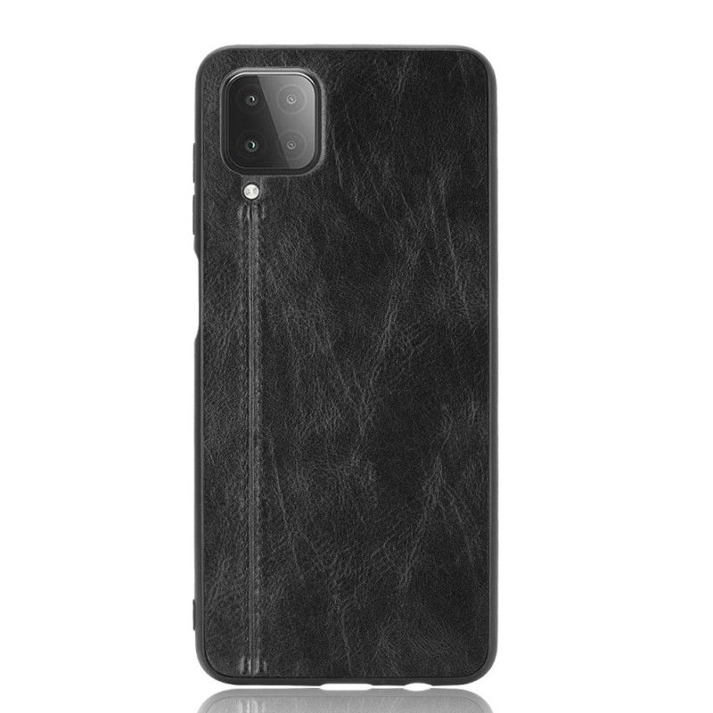 Cover for Samsung Galaxy A12 Sort Syet Lædereffekt