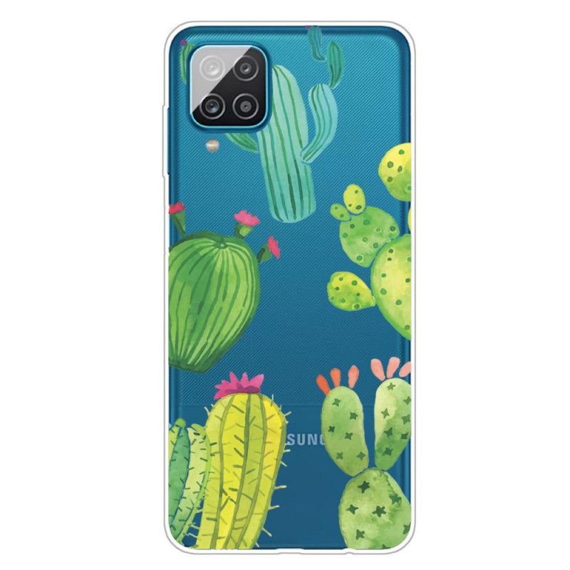 Cover Samsung Galaxy A12 Akvarel Kaktus Beskyttelse