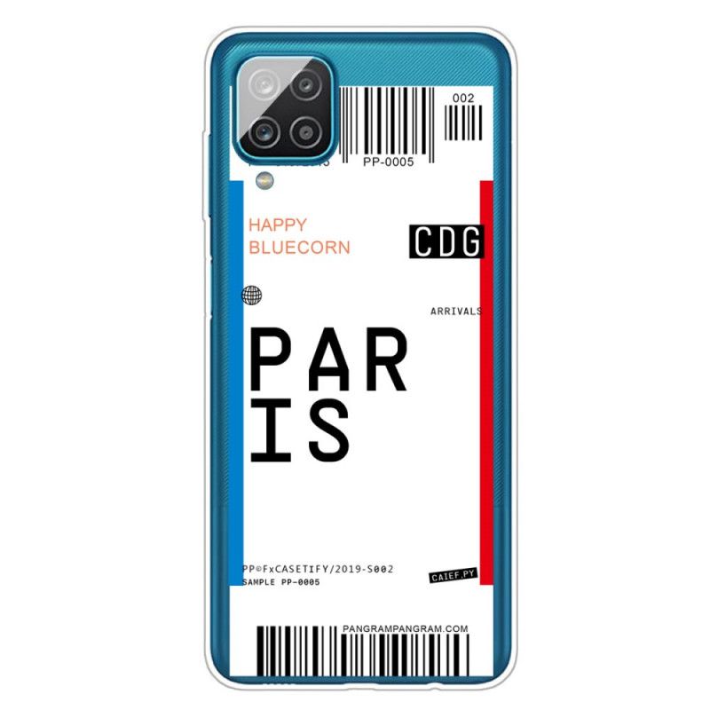 Cover Samsung Galaxy A12 Boardingkort Til Paris