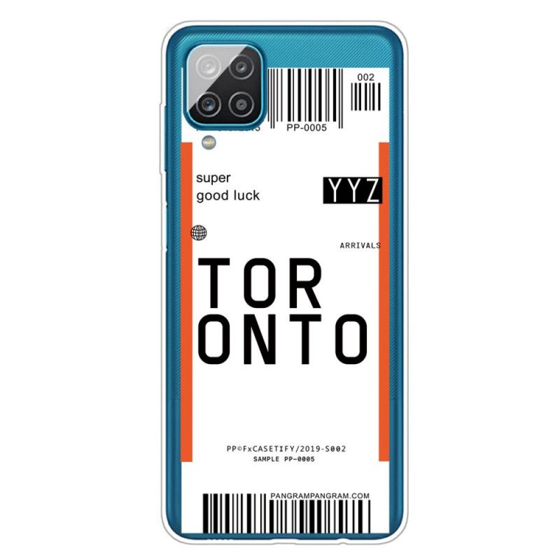 Cover Samsung Galaxy A12 Boardingkort Til Toronto Original