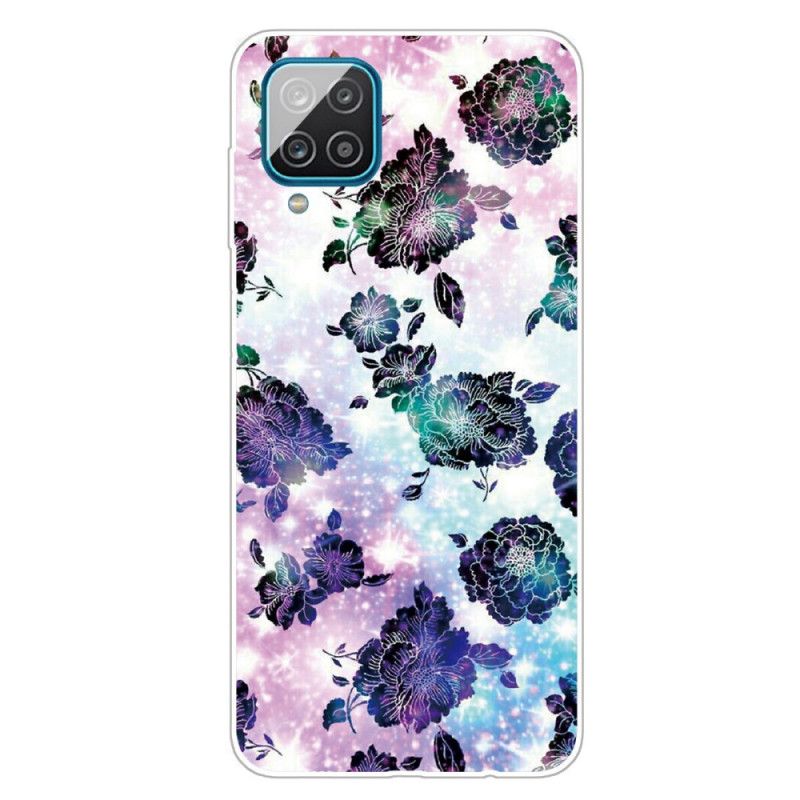 Cover Samsung Galaxy A12 Farverige Vintage Blomster Beskyttelse