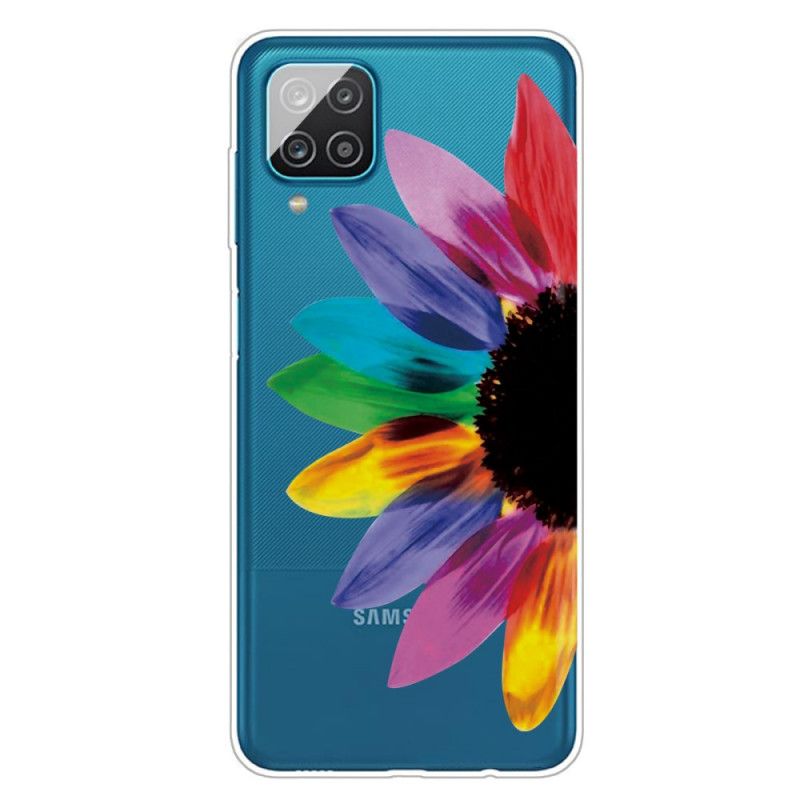 Cover Samsung Galaxy A12 Farvet Blomst