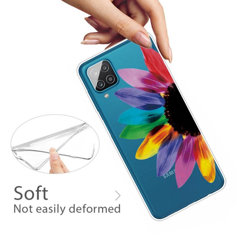 Cover Samsung Galaxy A12 Farvet Blomst