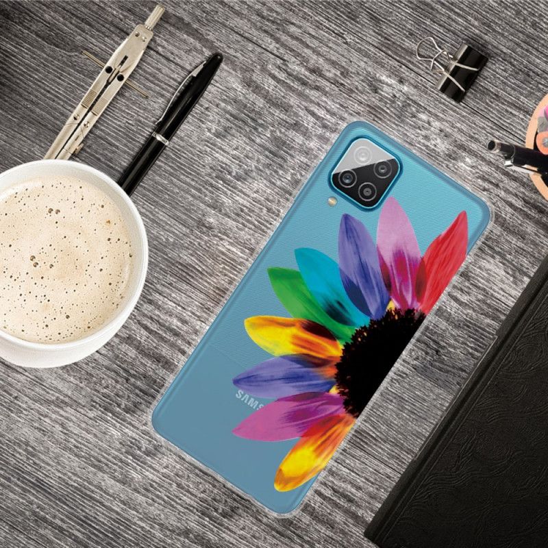 Cover Samsung Galaxy A12 Farvet Blomst