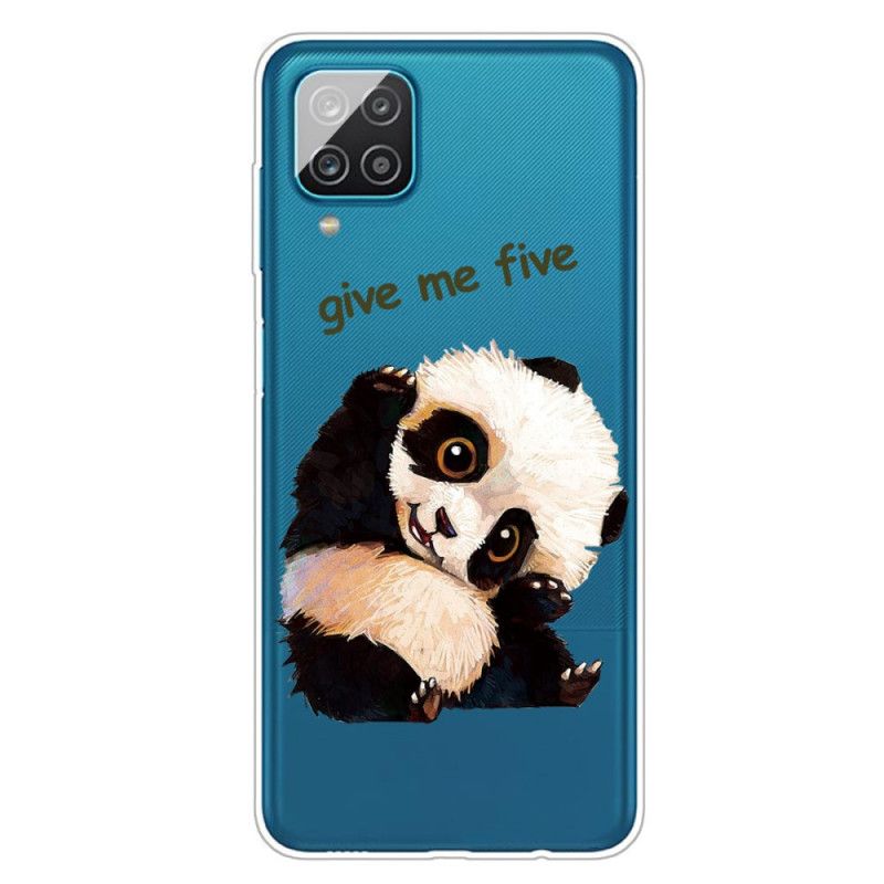 Cover Samsung Galaxy A12 Gennemsigtig Panda Giver Mig Fem