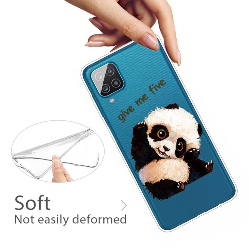 Cover Samsung Galaxy A12 Gennemsigtig Panda Giver Mig Fem