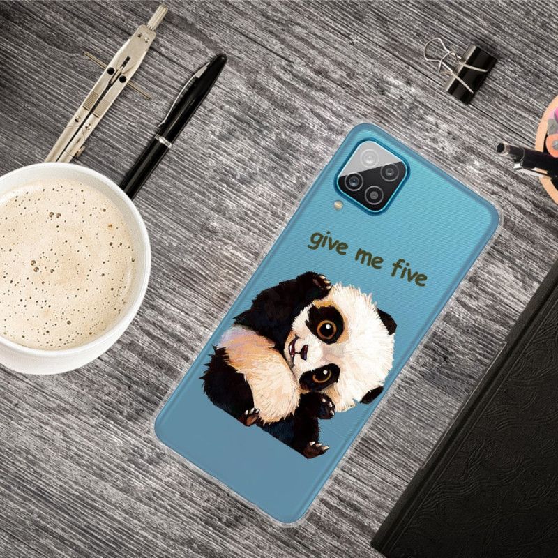 Cover Samsung Galaxy A12 Gennemsigtig Panda Giver Mig Fem