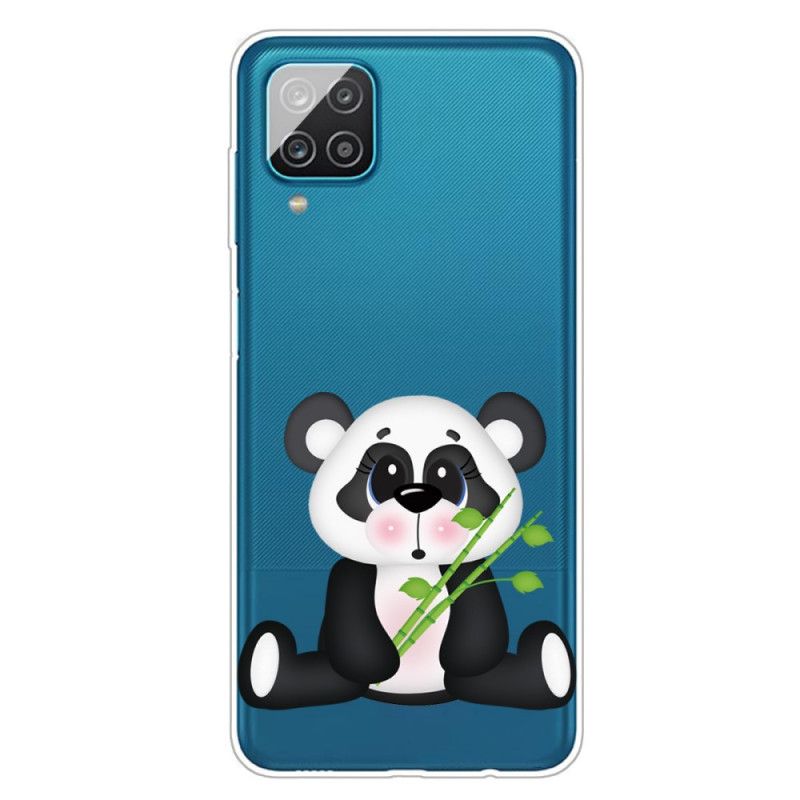 Cover Samsung Galaxy A12 Gennemsigtig Trist Panda