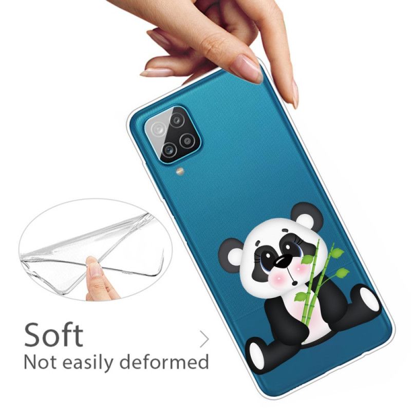 Cover Samsung Galaxy A12 Gennemsigtig Trist Panda