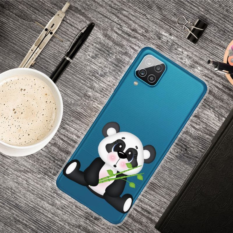 Cover Samsung Galaxy A12 Gennemsigtig Trist Panda