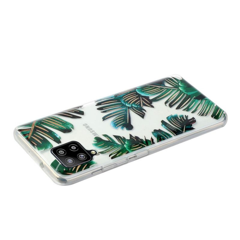 Cover Samsung Galaxy A12 Gennemsigtige Grønne Blade