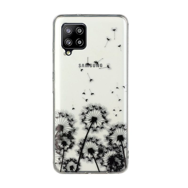 Cover Samsung Galaxy A12 Gennemsigtige Sorte Mælkebøtter Original