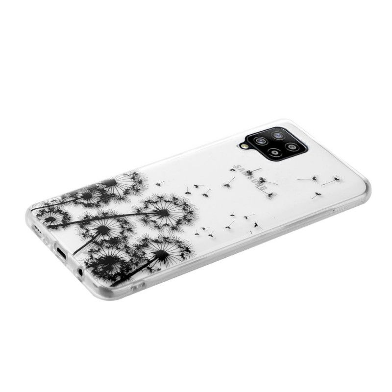 Cover Samsung Galaxy A12 Gennemsigtige Sorte Mælkebøtter Original