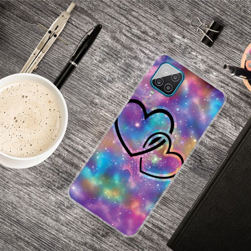 Cover Samsung Galaxy A12 Lænket Hjerter