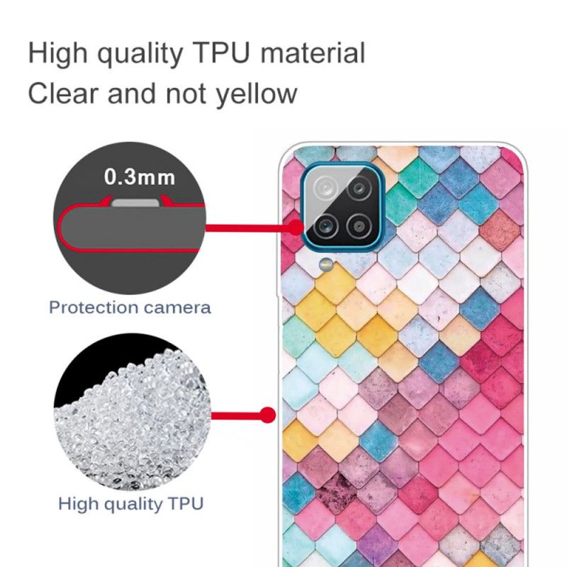 Cover Samsung Galaxy A12 Lyserød Maleri