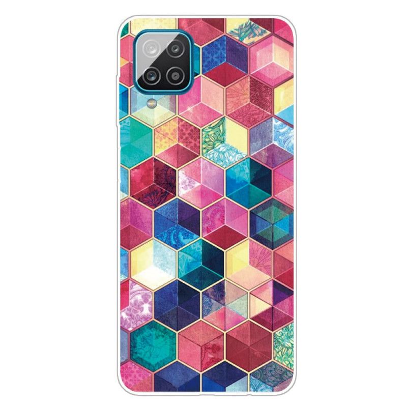 Cover Samsung Galaxy A12 Lyserød Maleri