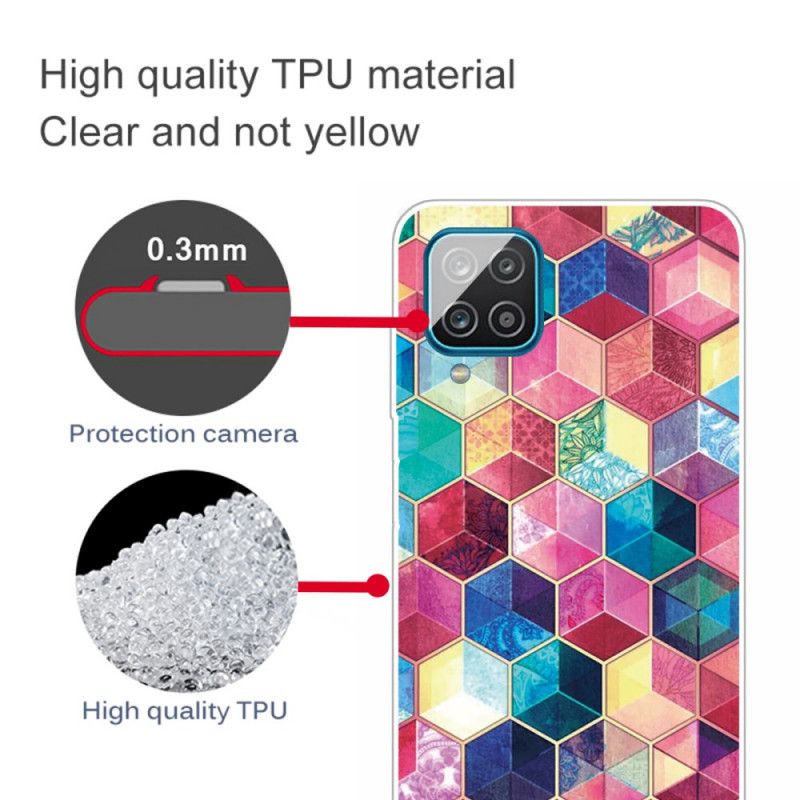 Cover Samsung Galaxy A12 Lyserød Maleri