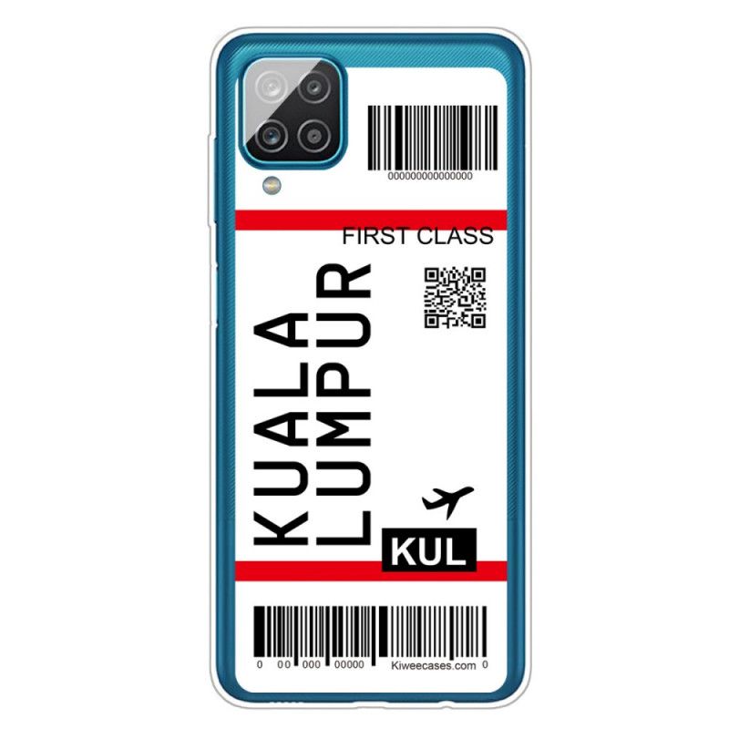 Cover Samsung Galaxy A12 Mobilcover Boardingkort Til Kuala Lumpur