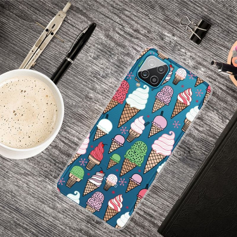 Cover Samsung Galaxy A12 Mobilcover Flødeis