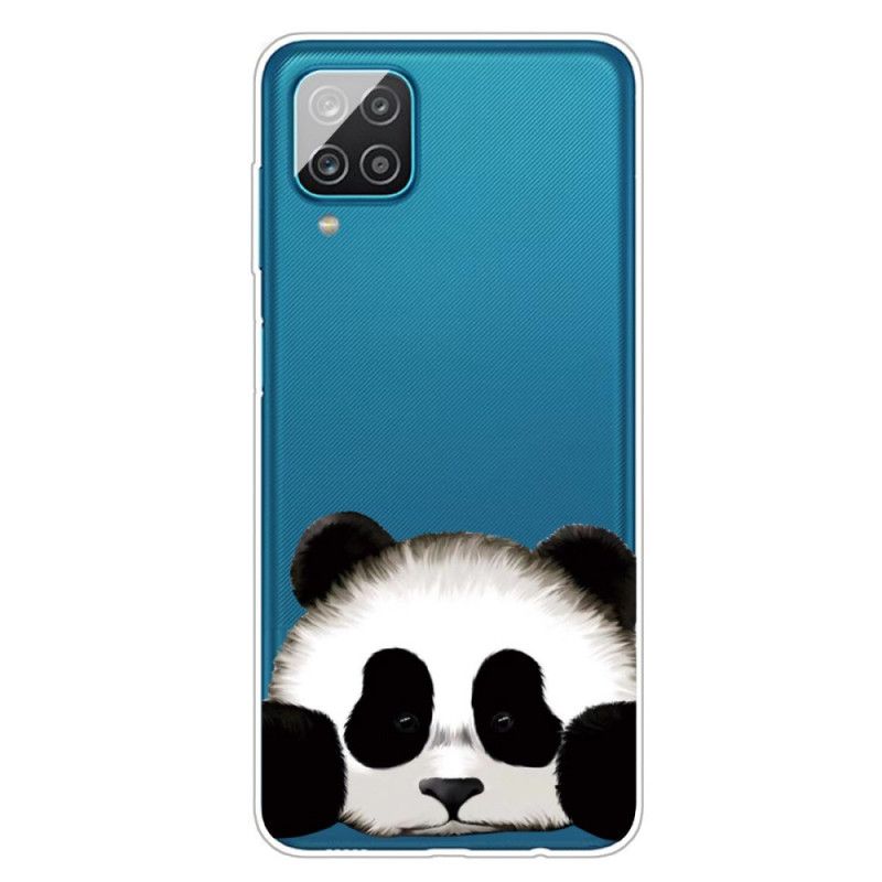 Cover Samsung Galaxy A12 Mobilcover Gennemsigtig Panda